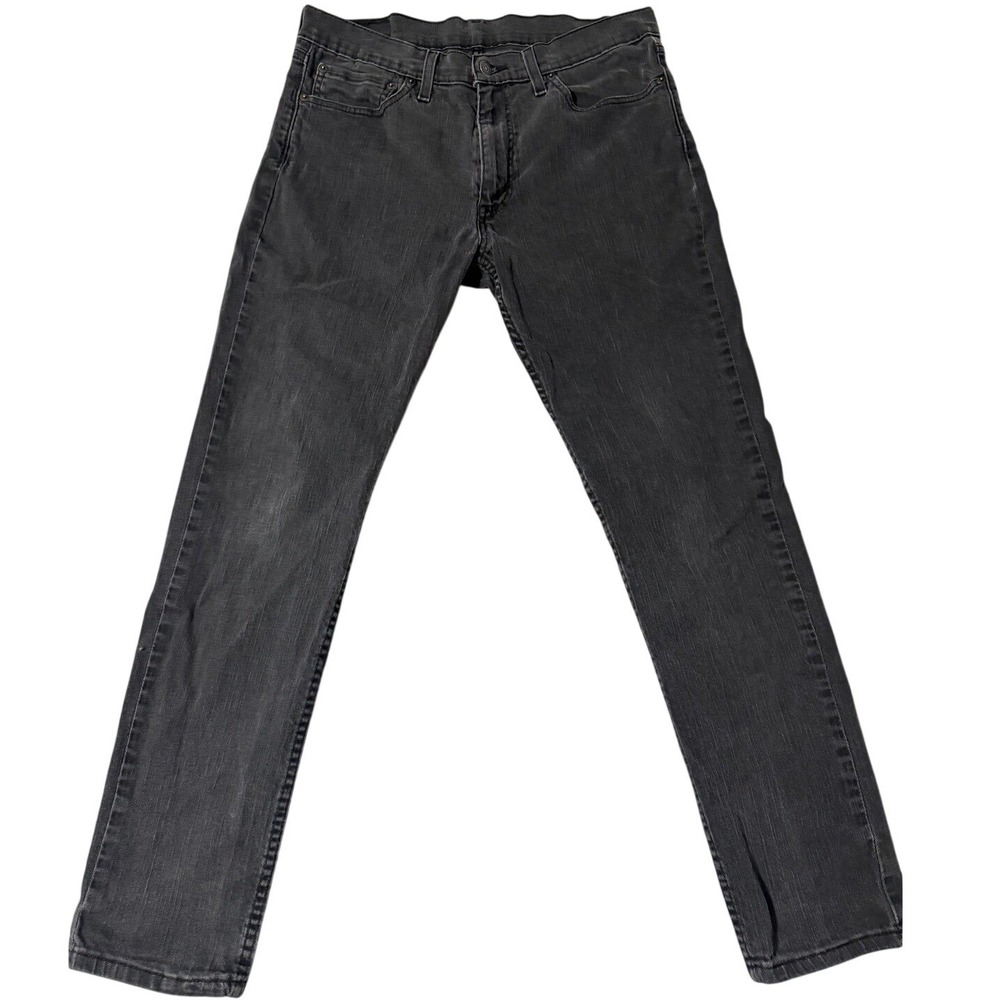 Levis 511 Slim Fit Jeans Mens 34x32 Faded Black Denim Pants